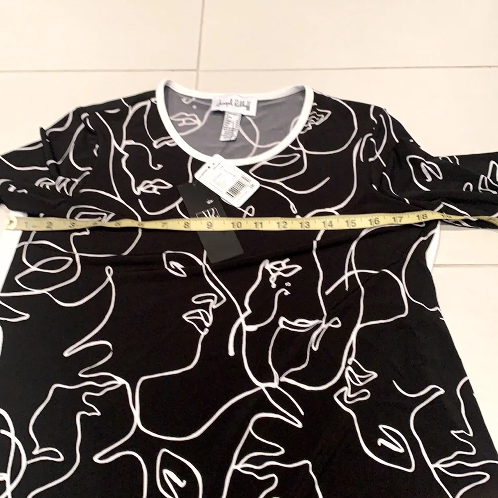 NWT🌺Made in🇨🇦Beautiful JR Modern Abstract Tunic - Picture 9 of 15